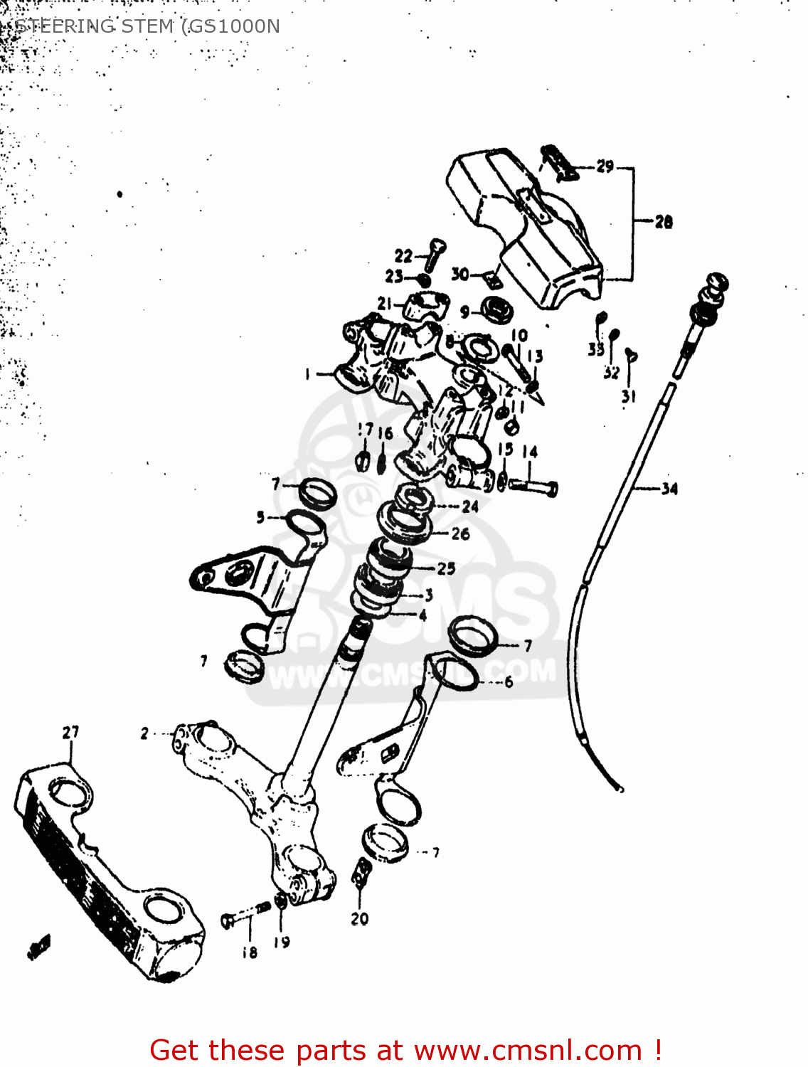 STEERING STEM (GS1000N GS1000N 1979 (N) USA (E03)