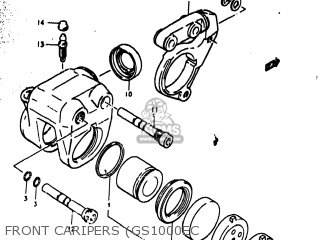 FRONT CARIPERS (GS1000EC - GS1000N 1979 (N) USA (E03)