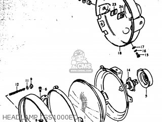 HEADLAMP (GS1000EC - GS1000N 1979 (N) USA (E03)
