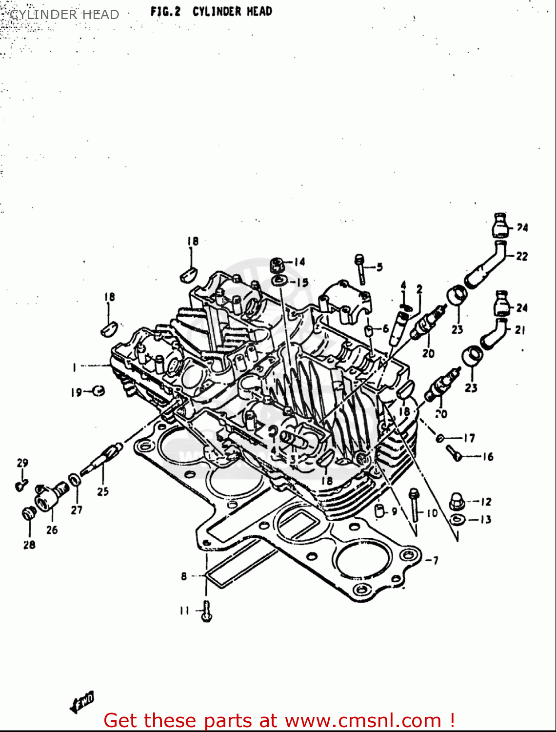 CYLINDER HEAD GS1000S 1979 (N) USA (E03)