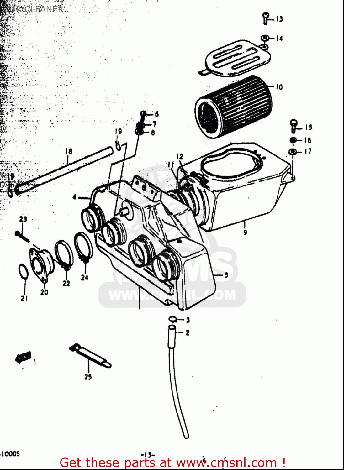 AIR CLEANER GS1000S 1979 (N) USA (E03)