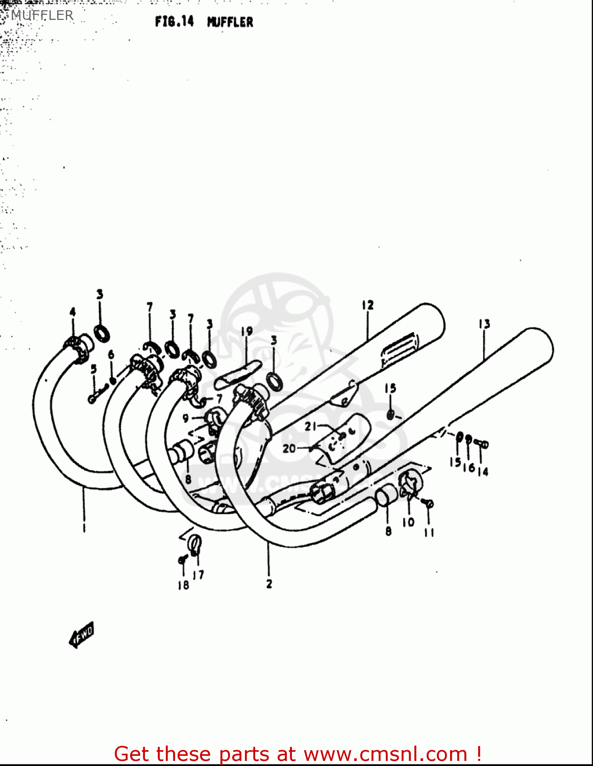 MUFFLER GS1000S 1979 (N) USA (E03)