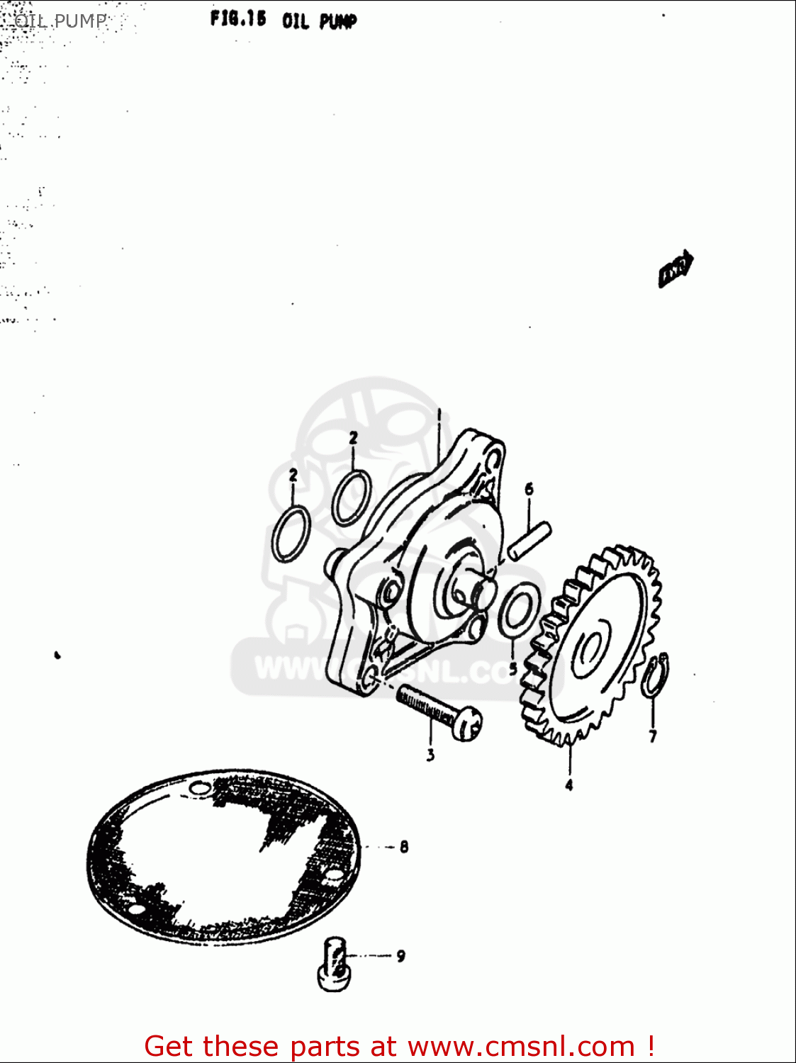 OIL PUMP GS1000S 1979 (N) USA (E03)