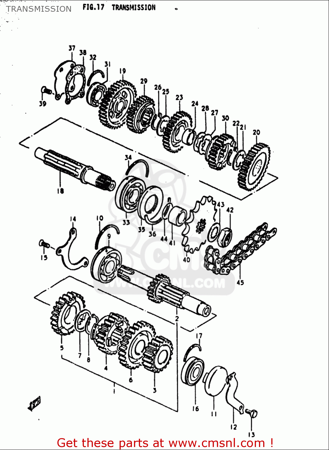 TRANSMISSION GS1000S 1979 (N) USA (E03)