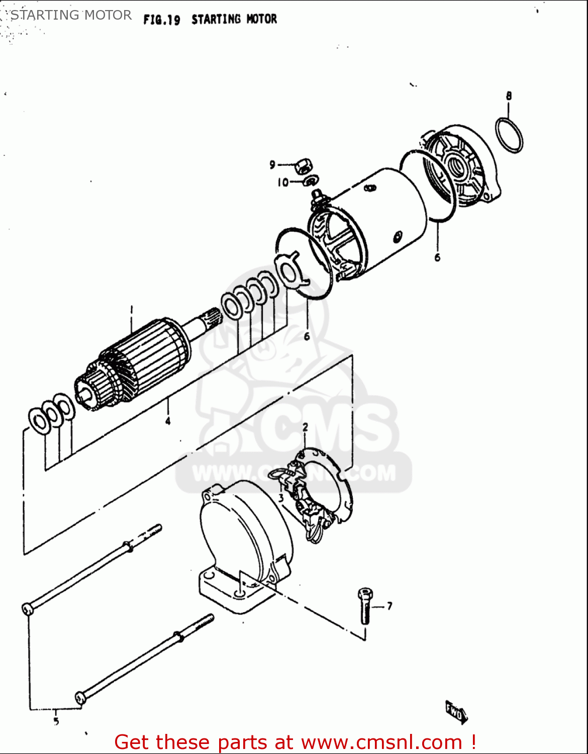 STARTING MOTOR GS1000S 1979 (N) USA (E03)