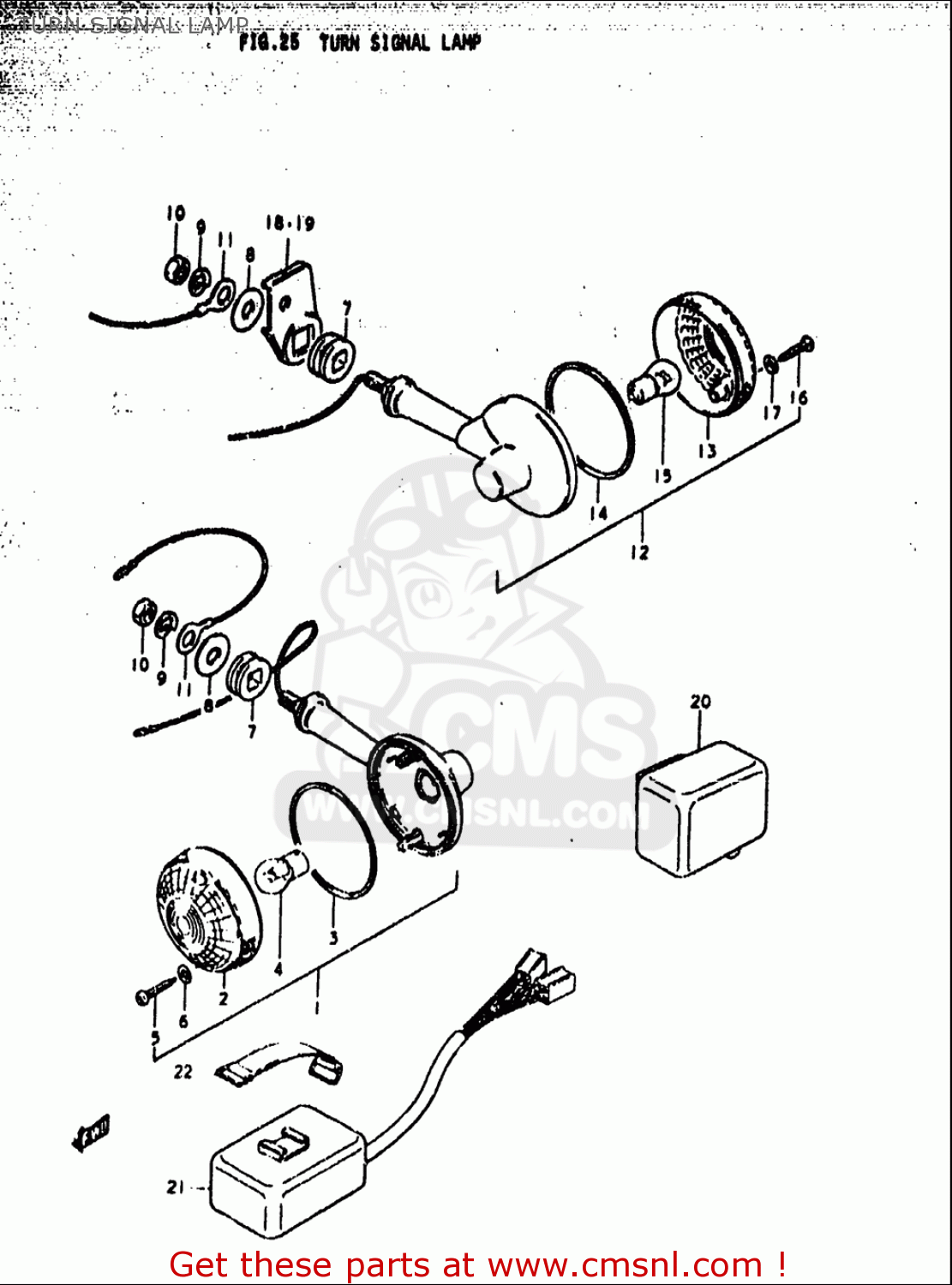 TURN SIGNAL LAMP GS1000S 1979 (N) USA (E03)
