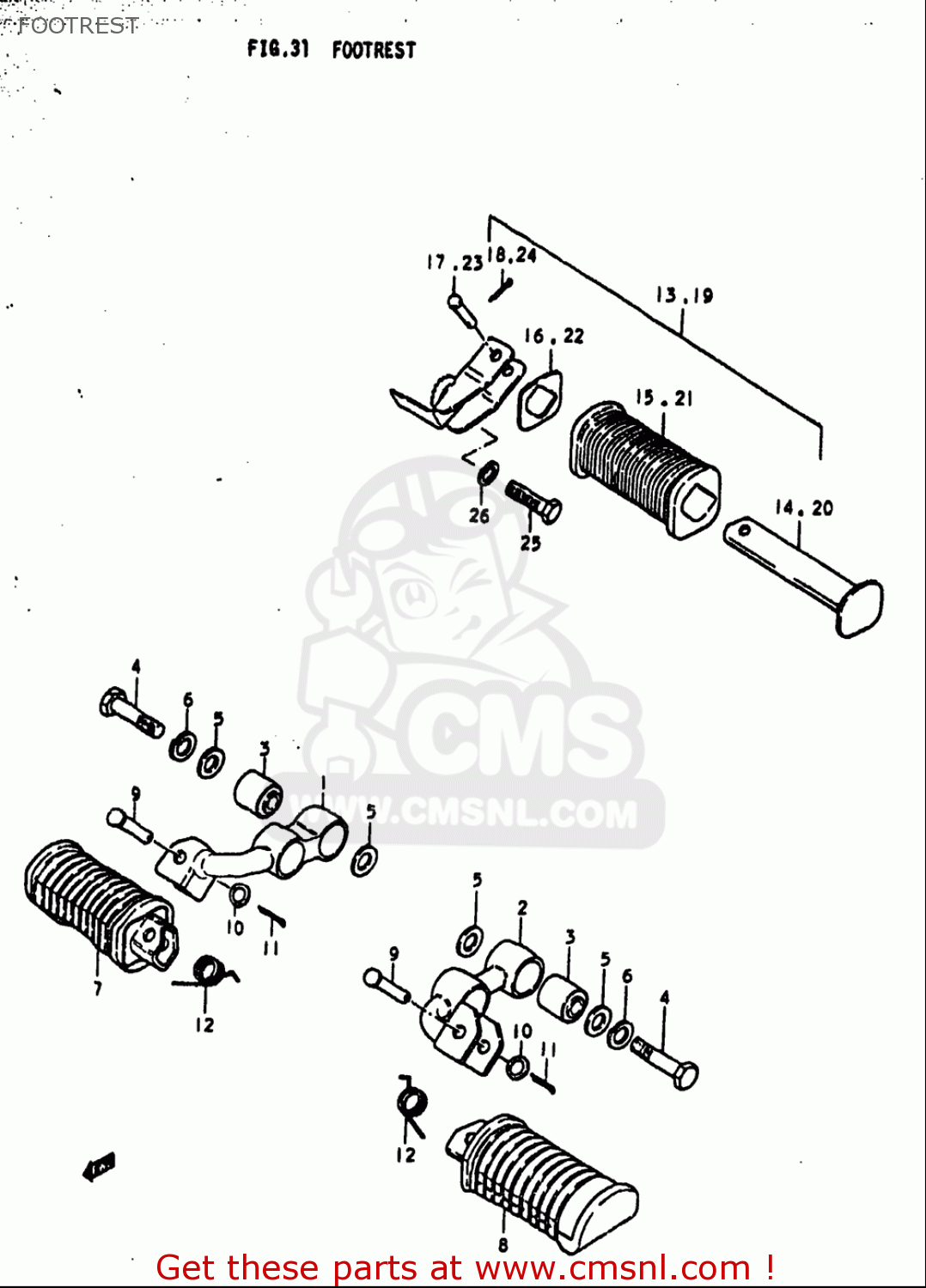 FOOTREST GS1000S 1979 (N) USA (E03)