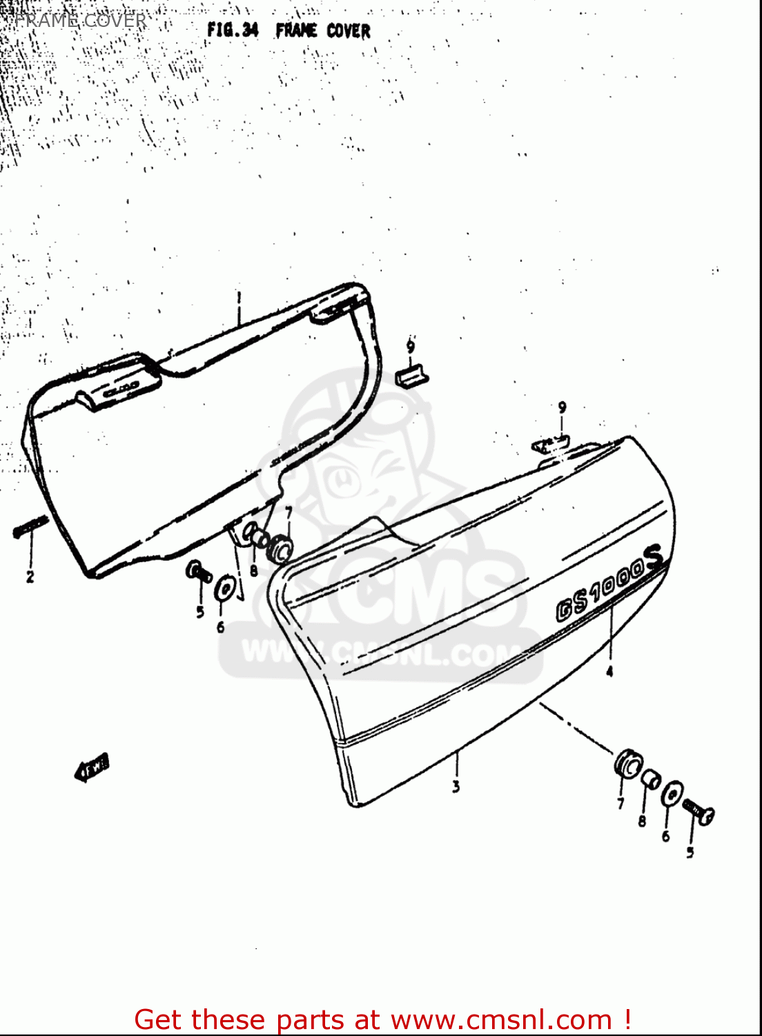FRAME COVER GS1000S 1979 (N) USA (E03)