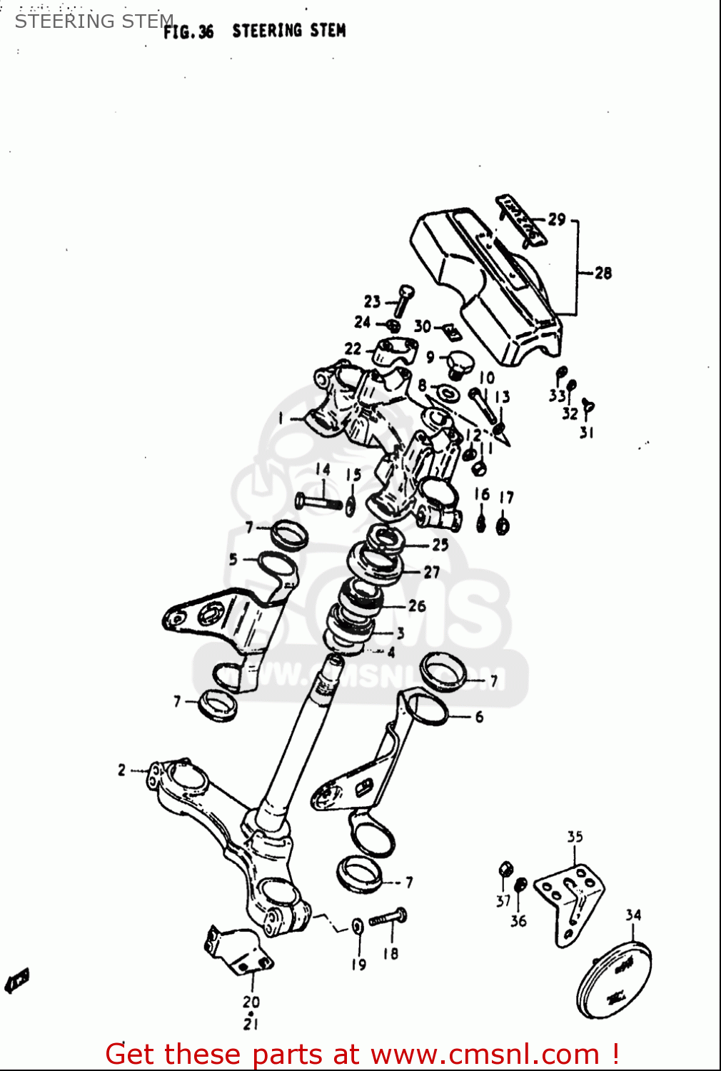 STEERING STEM GS1000S 1979 (N) USA (E03)