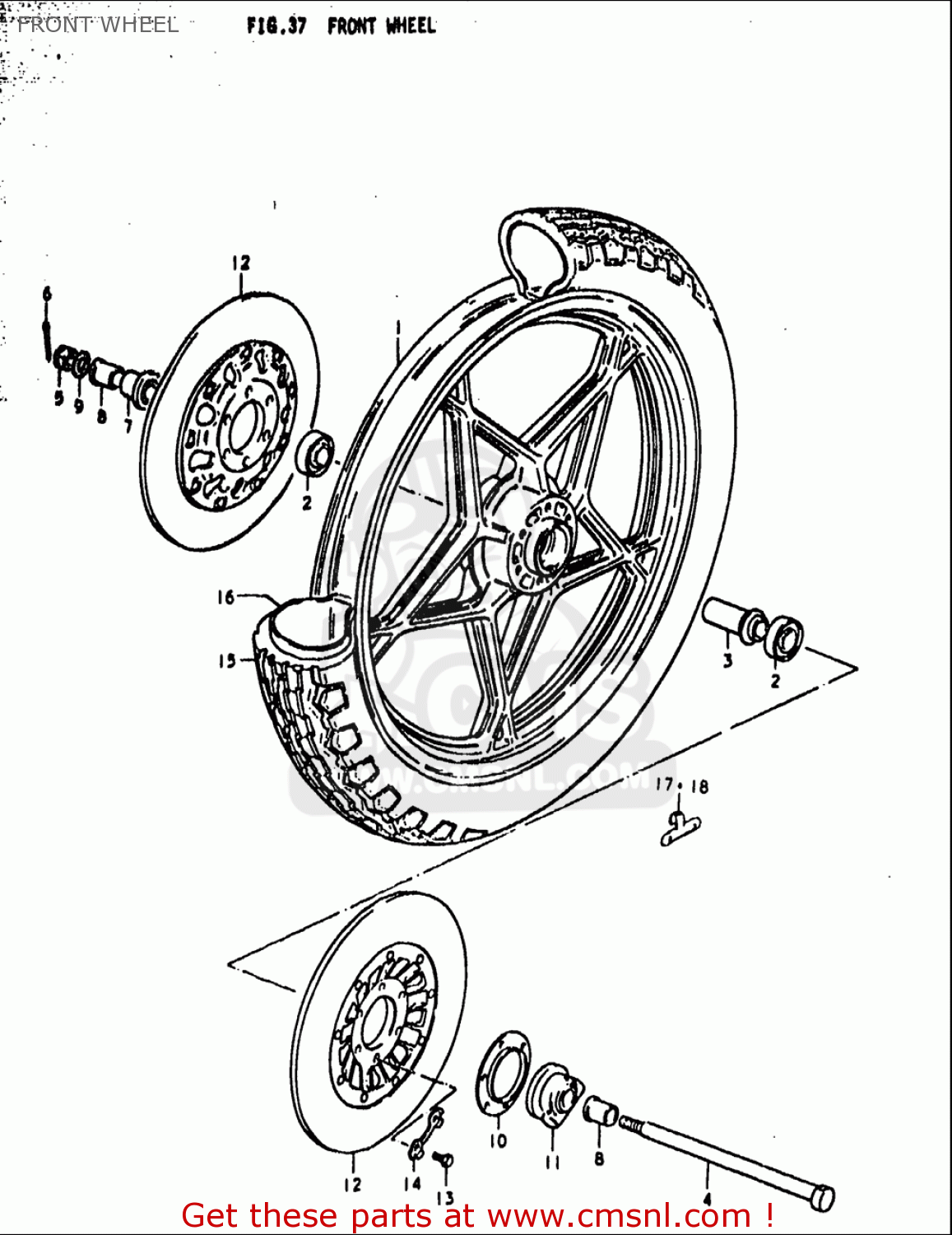 FRONT WHEEL GS1000S 1979 (N) USA (E03)