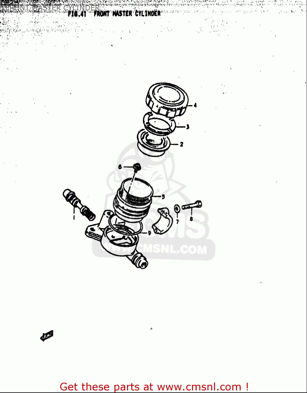FRONT MASTER CYLINDER GS1000S 1979 (N) USA (E03)
