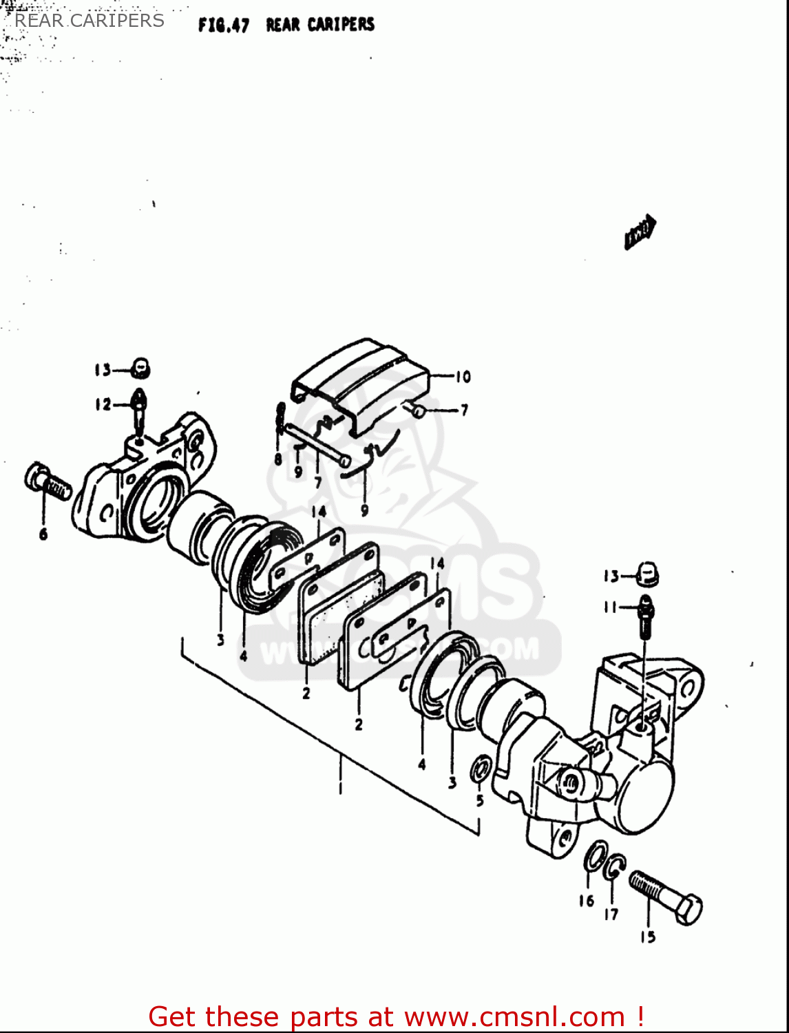 REAR CARIPERS GS1000S 1979 (N) USA (E03)