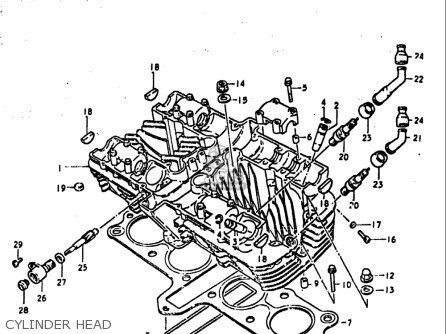 CYLINDER HEAD - GS1000S 1979 (N) USA (E03)