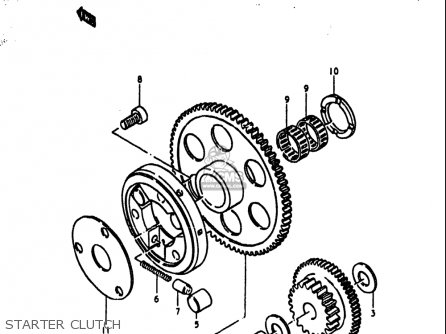 STARTER CLUTCH - GS1000S 1979 (N) USA (E03)