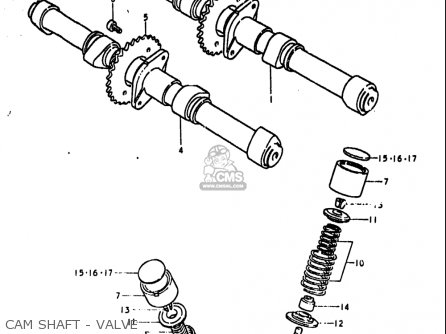 CAM SHAFT - VALVE - GS1000S 1979 (N) USA (E03)