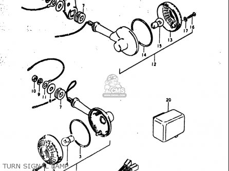 TURN SIGNAL LAMP - GS1000S 1979 (N) USA (E03)