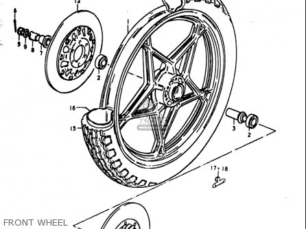 FRONT WHEEL - GS1000S 1979 (N) USA (E03)