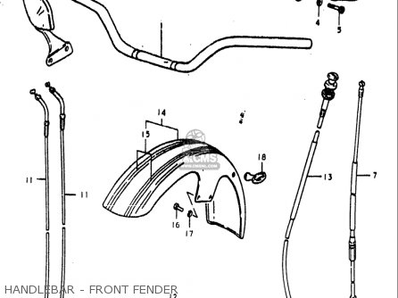 HANDLEBAR - FRONT FENDER - GS1000S 1979 (N) USA (E03)