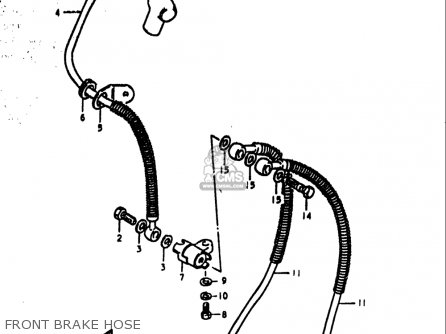 FRONT BRAKE HOSE - GS1000S 1979 (N) USA (E03)