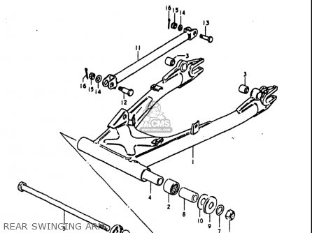 REAR SWINGING ARM - GS1000S 1979 (N) USA (E03)