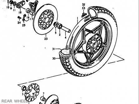 REAR WHEEL - GS1000S 1979 (N) USA (E03)