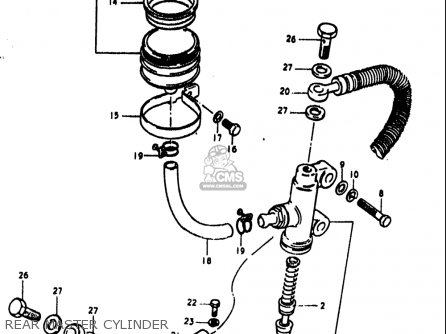 REAR MASTER CYLINDER - GS1000S 1979 (N) USA (E03)
