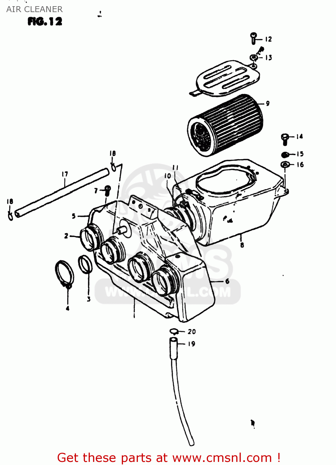 AIR CLEANER GS1000S 1980 (T) USA (E03)