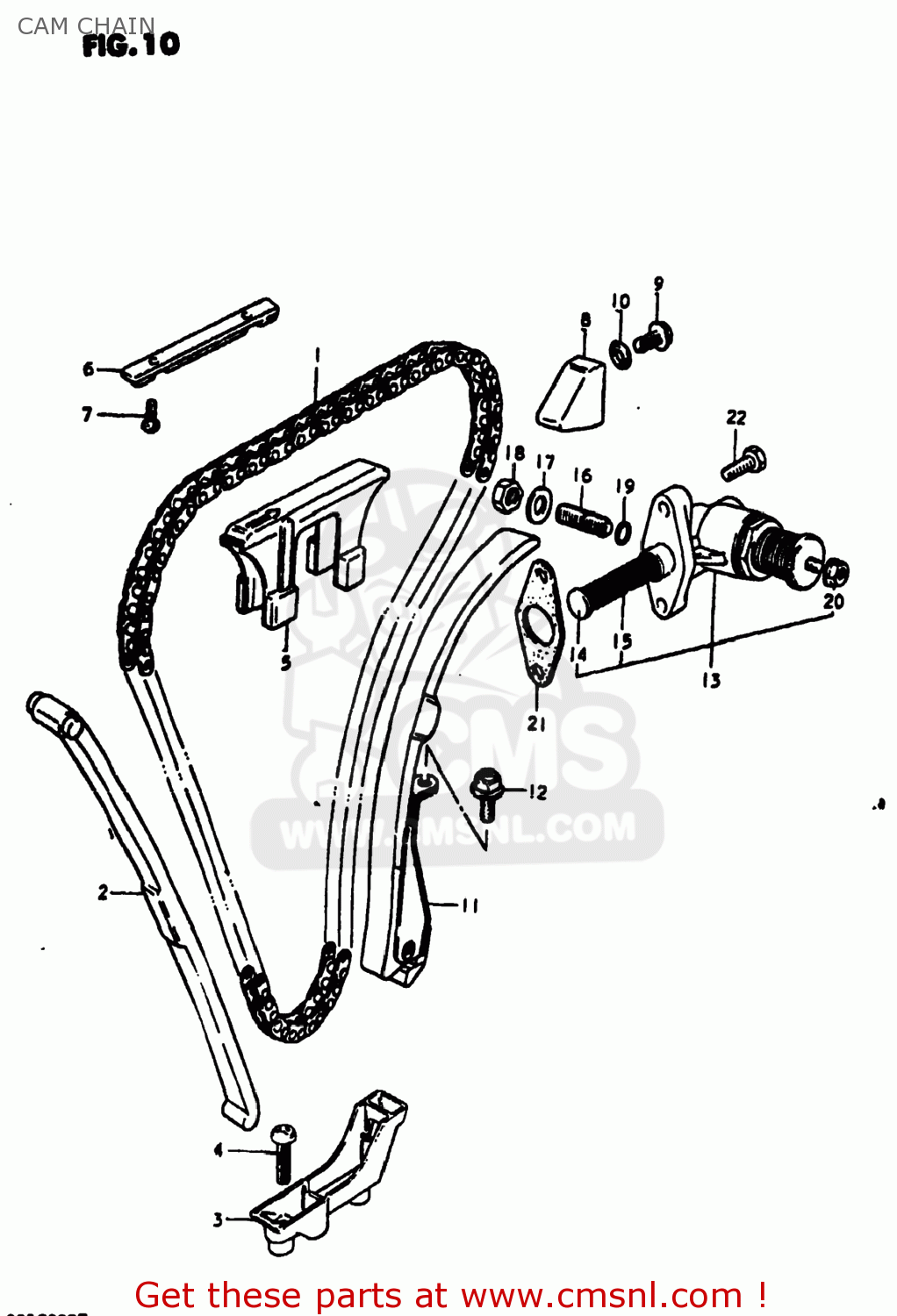 CAM CHAIN GS1000S 1980 (T) USA (E03)
