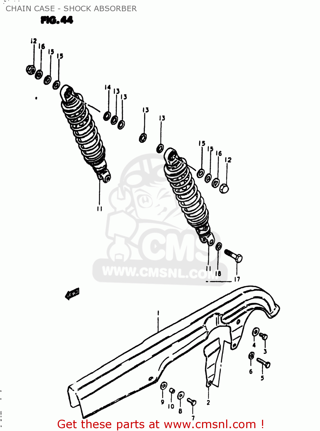 CHAIN CASE - SHOCK ABSORBER GS1000S 1980 (T) USA (E03)
