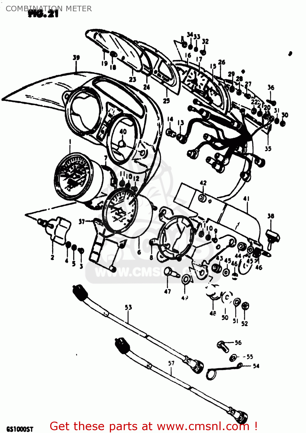 COMBINATION METER GS1000S 1980 (T) USA (E03)