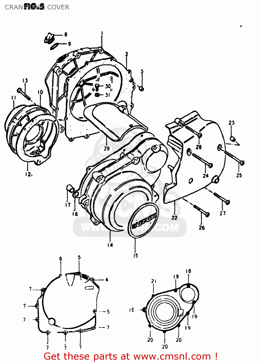 CRANKCASE COVER GS1000S 1980 (T) USA (E03)
