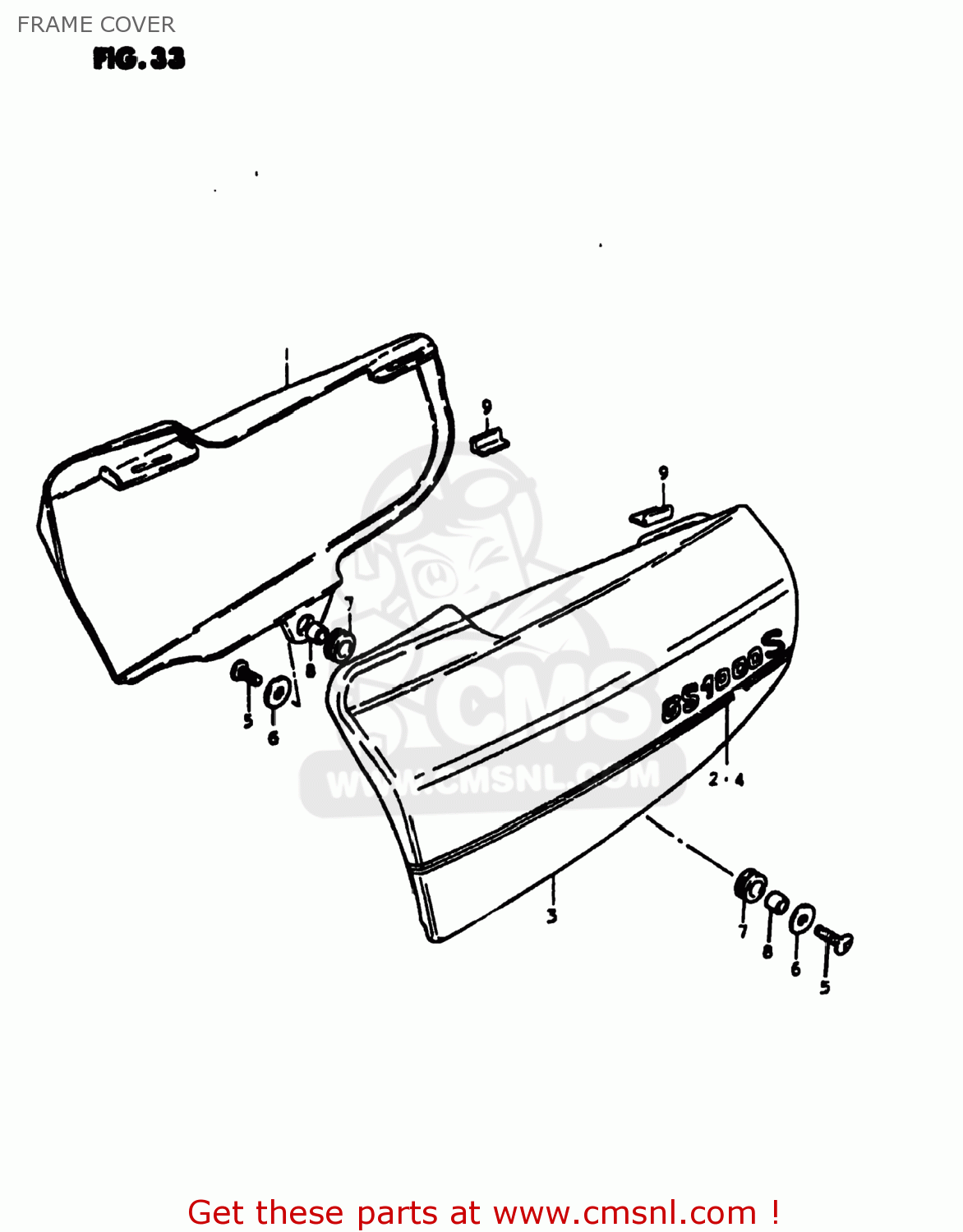 FRAME COVER GS1000S 1980 (T) USA (E03)