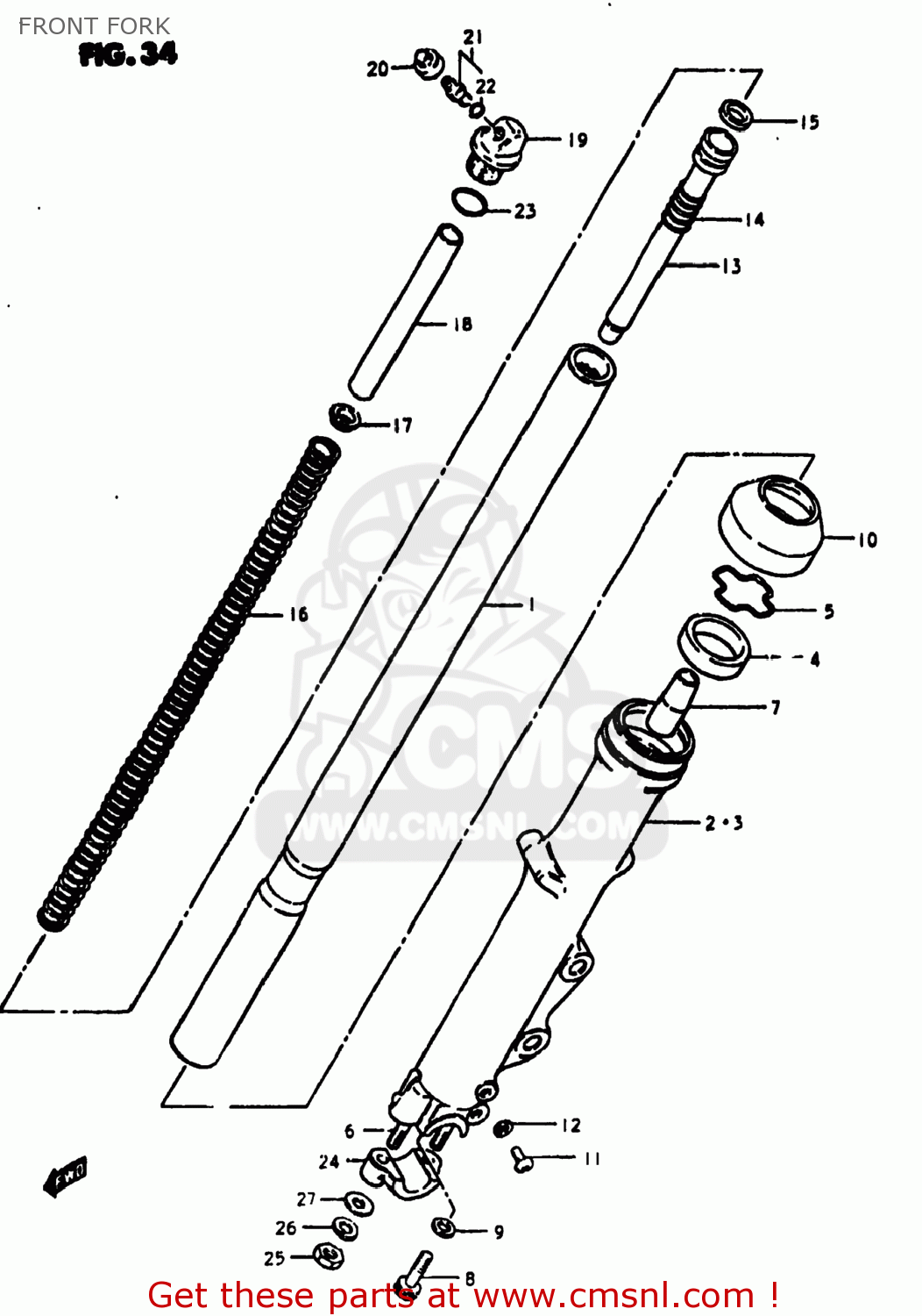 FRONT FORK GS1000S 1980 (T) USA (E03)
