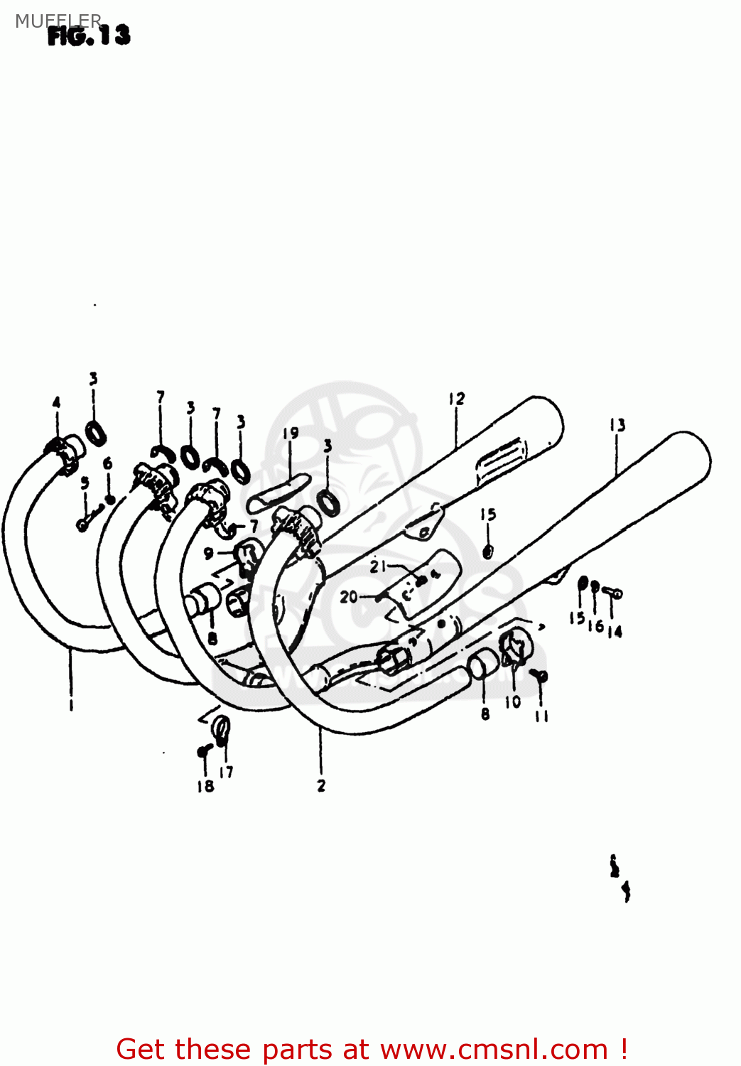 MUFFLER GS1000S 1980 (T) USA (E03)