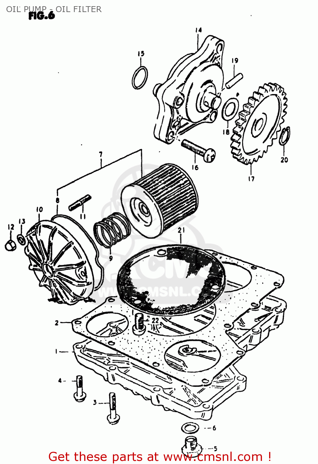 OIL PUMP - OIL FILTER GS1000S 1980 (T) USA (E03)
