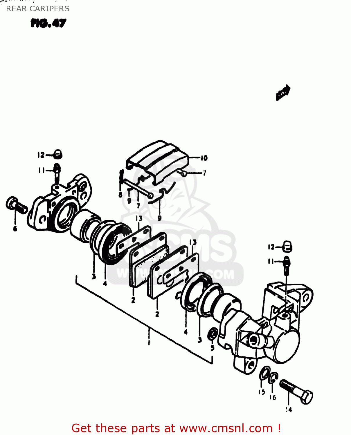REAR CARIPERS GS1000S 1980 (T) USA (E03)