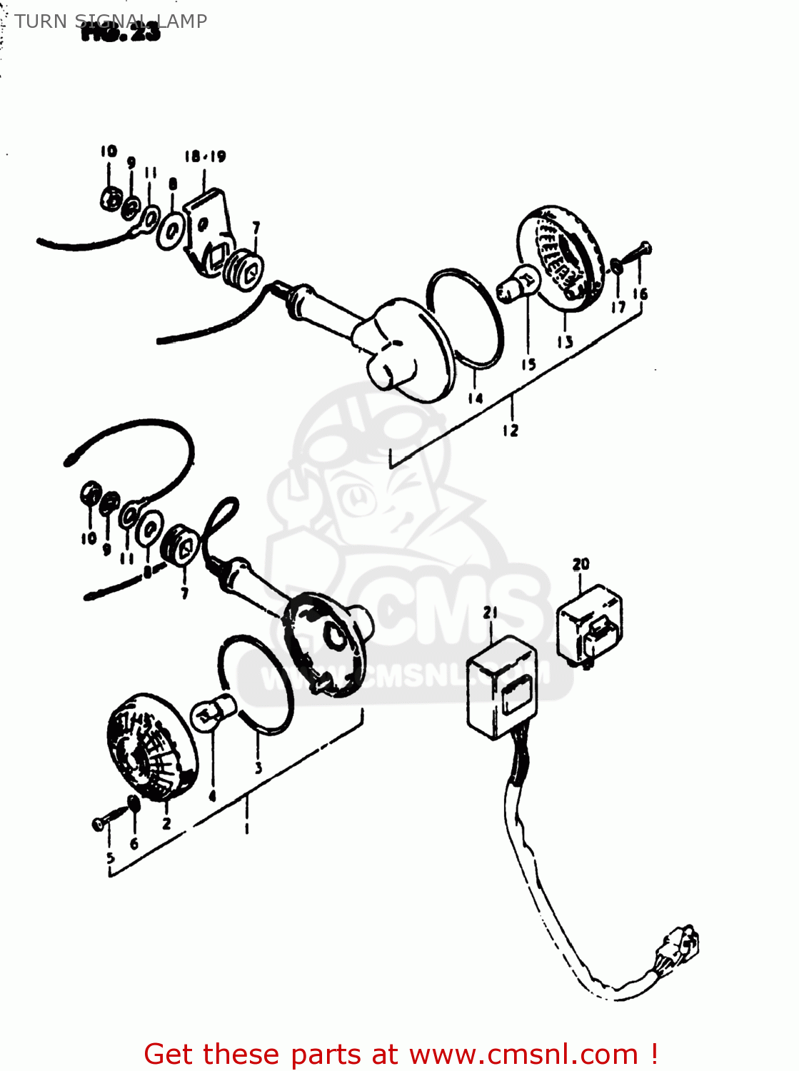 TURN SIGNAL LAMP GS1000S 1980 (T) USA (E03)