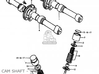 CAM SHAFT - VALVE - GS1000S 1980 (T) USA (E03)