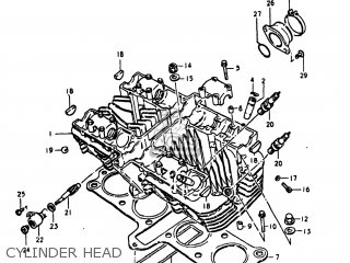 CYLINDER HEAD - GS1000S 1980 (T) USA (E03)