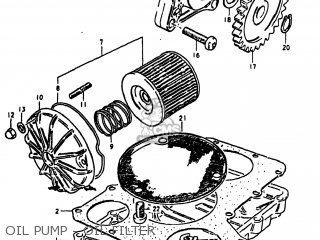 OIL PUMP - OIL FILTER - GS1000S 1980 (T) USA (E03)