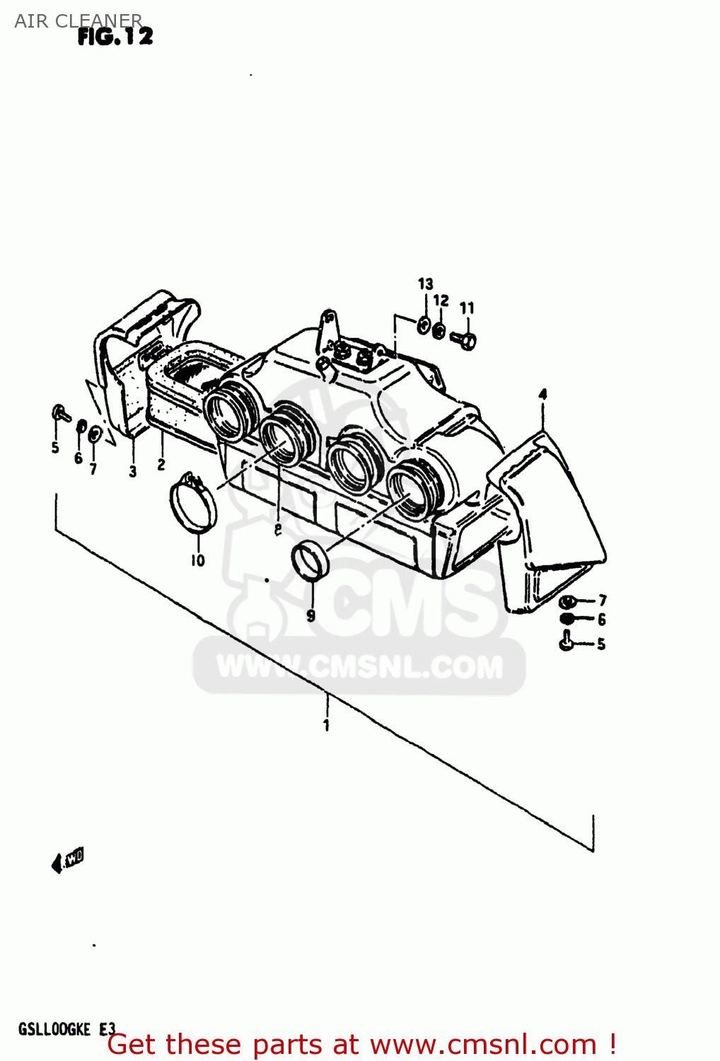 AIR CLEANER GS1100 1984 (E) USA (E03)
