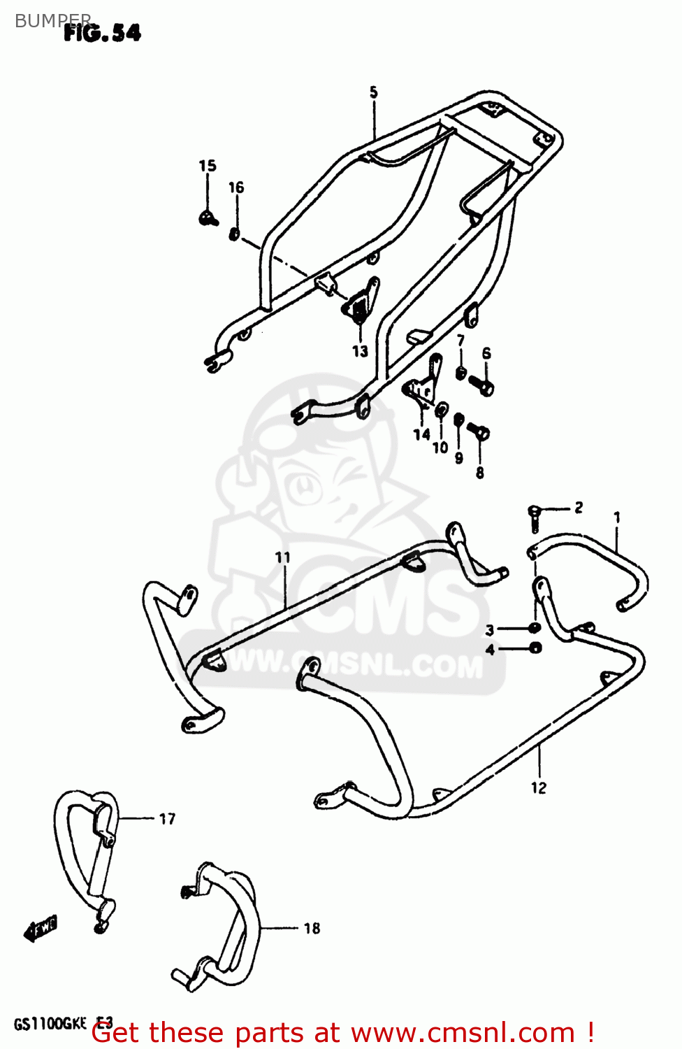 BUMPER GS1100 1984 (E) USA (E03)