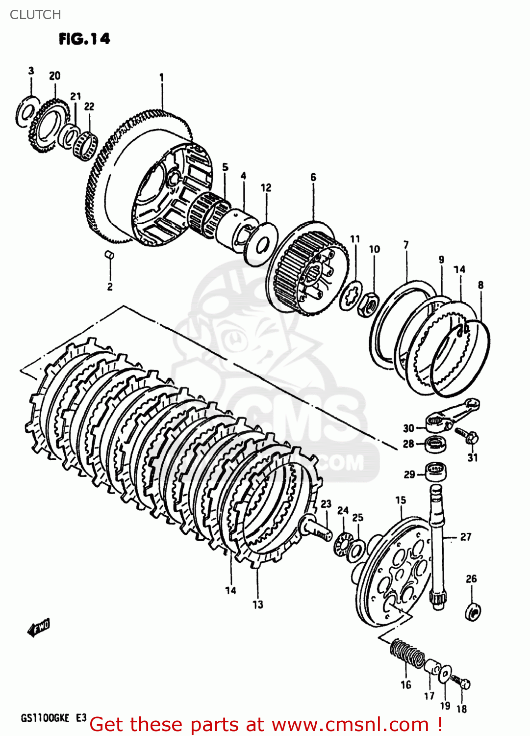 CLUTCH GS1100 1984 (E) USA (E03)