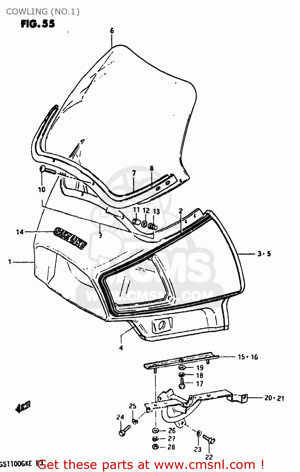 COWLING (NO.1) GS1100 1984 (E) USA (E03)