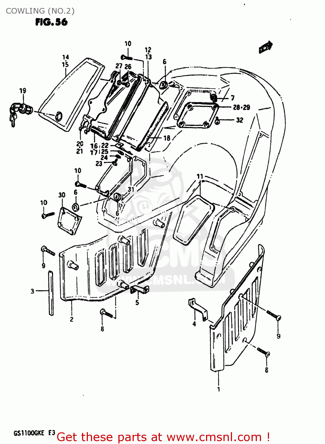 COWLING (NO.2) GS1100 1984 (E) USA (E03)