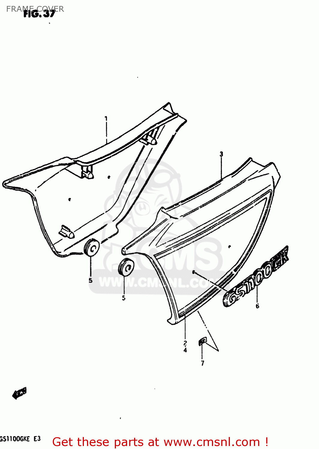 FRAME COVER GS1100 1984 (E) USA (E03)