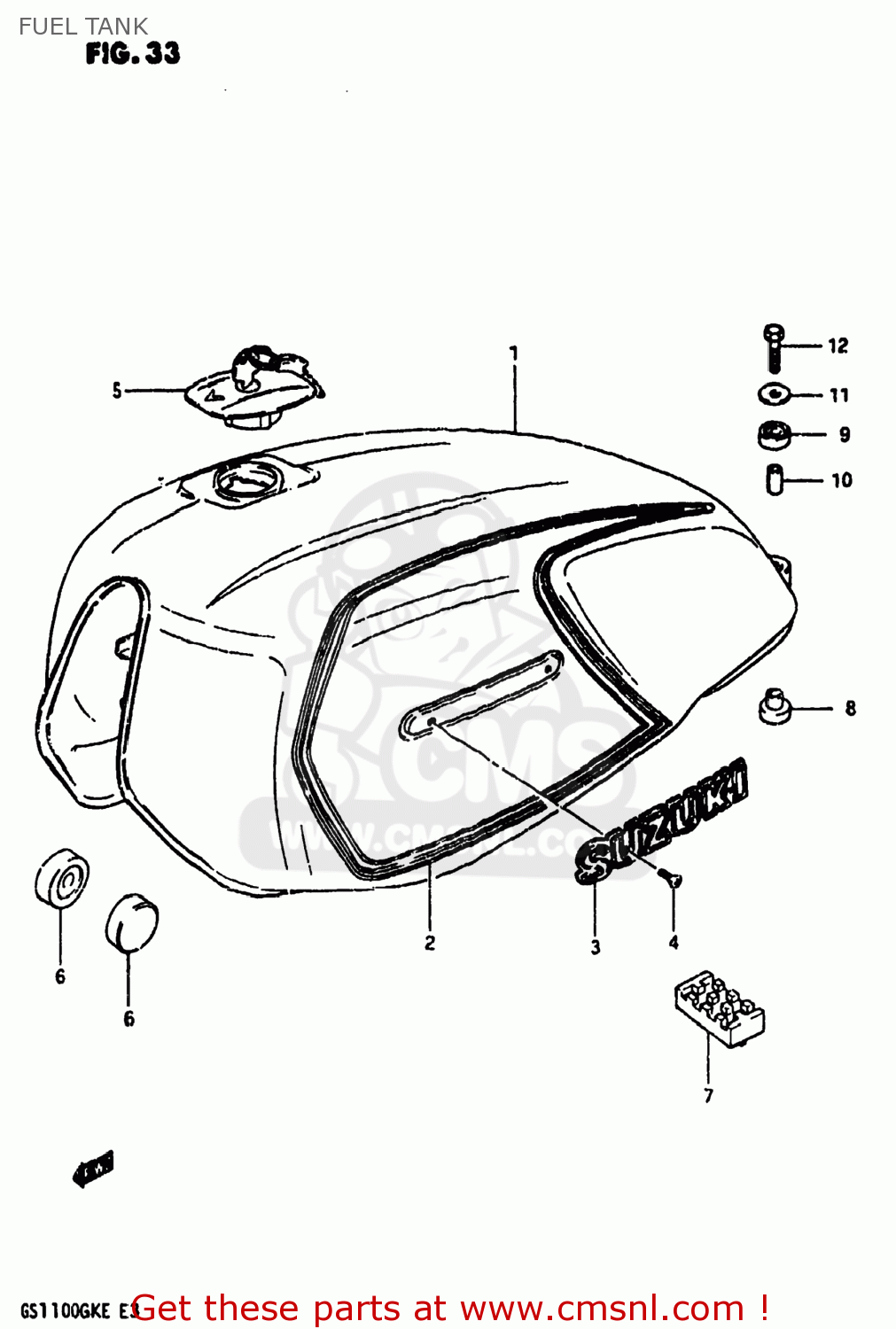 FUEL TANK GS1100 1984 (E) USA (E03)