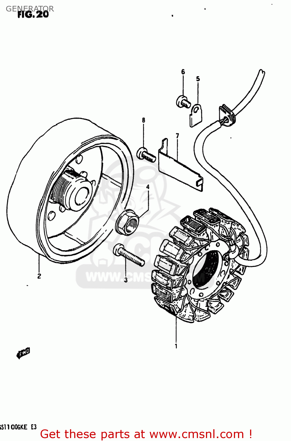 GENERATOR GS1100 1984 (E) USA (E03)