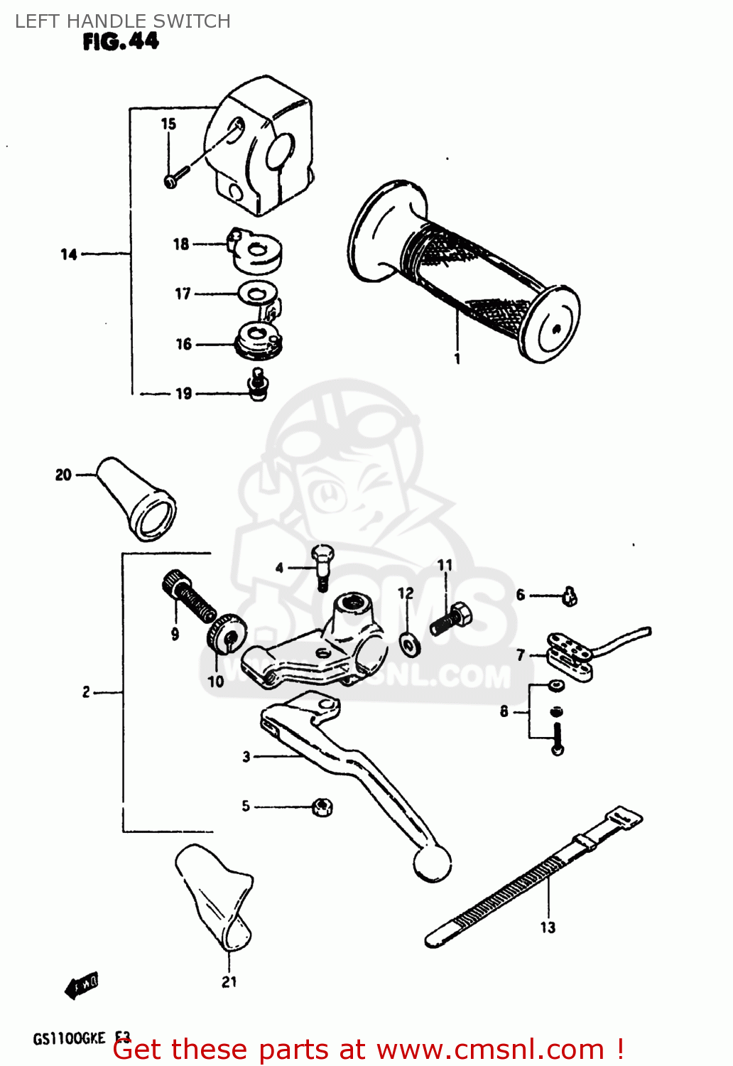 LEFT HANDLE SWITCH GS1100 1984 (E) USA (E03)