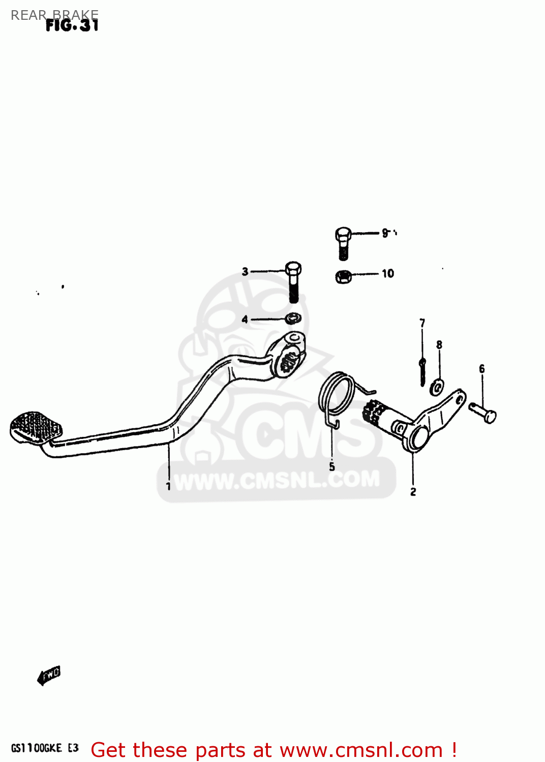 REAR BRAKE GS1100 1984 (E) USA (E03)